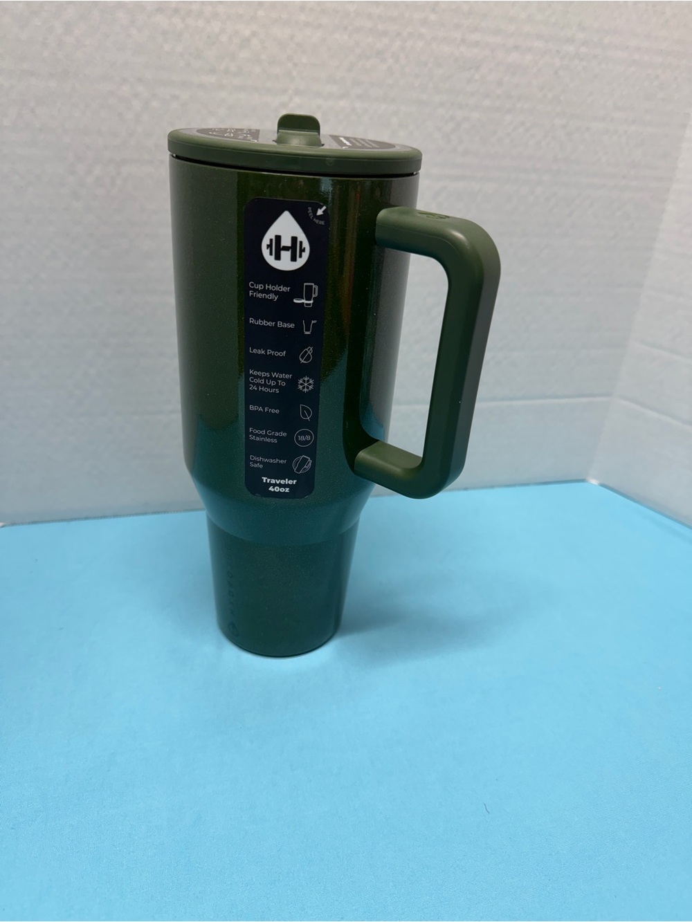 DSG Dark Green Travel Tumbler with Handle